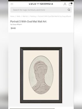 Coup d'Esprit Portrait 5 With Oval Mat Wall Art Print